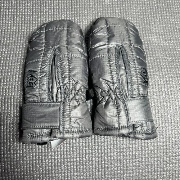 REI Winter Gloves Womens Size XXS Gray Insulated Thermal Embroidered‎ Logo - Picture 1 of 4